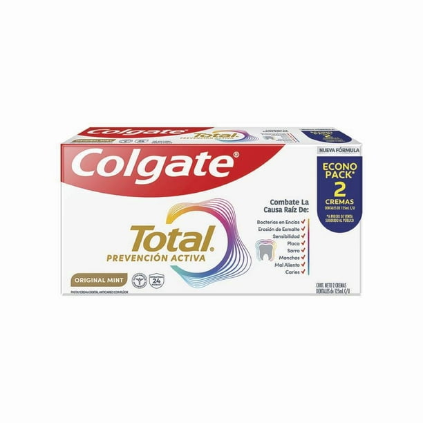 Colgate Crema Total12 Anticaries Con Fluor Antisarro x 90 Gr
