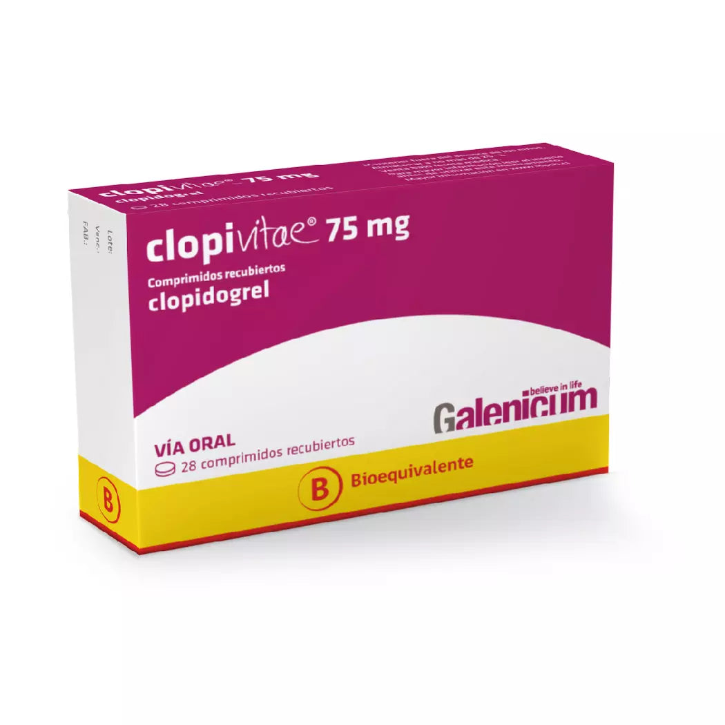 Clopivitae Comprimidos 75 mg x 28 (Clopidogrel)
