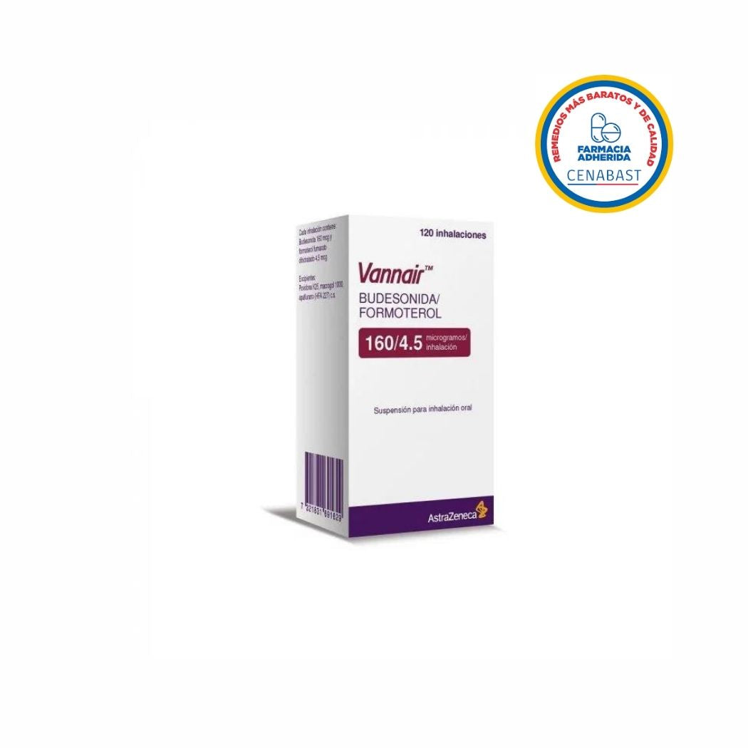 Vannair Inh 160/4,5 mcg x 120 Dss (Budesonida/Formoterol)