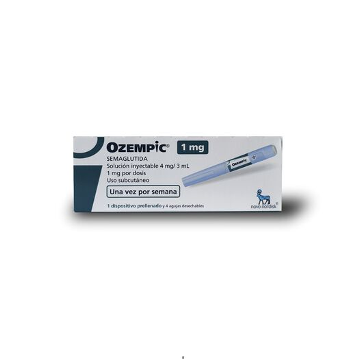 Ozempic 4 mg/3 ml (1 mg) x 4 Agujas 1 Dispositivo (Semaglutida)