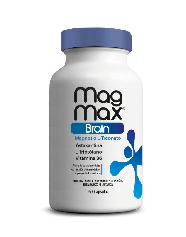 Mag Max Brain Cápsulas x 60 (Magnesio Triptofano Vit B6 Astaxantina)