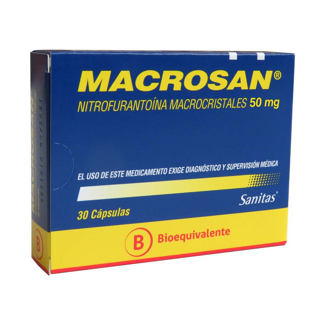 Macrosan Cápsulas 50 mg x 30 (Nitrofurantoina)