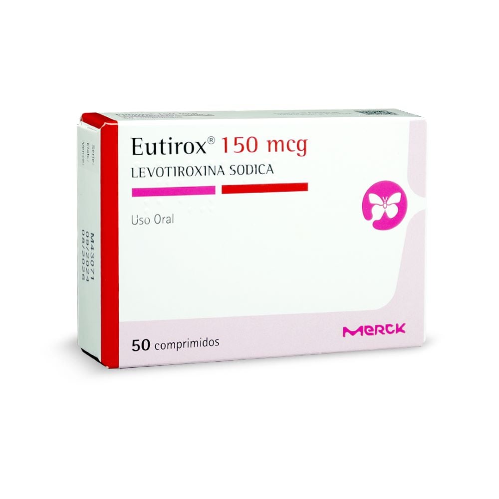 Eutirox Comprimidos 150 mcg x 50 (Levotiroxina)