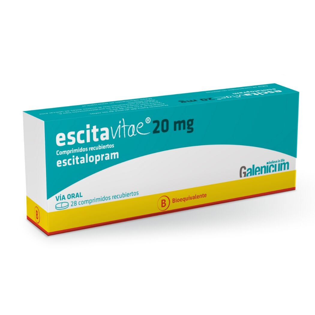 Escitavitae Comprimidos 20 mg x 28 (Escitalopram)