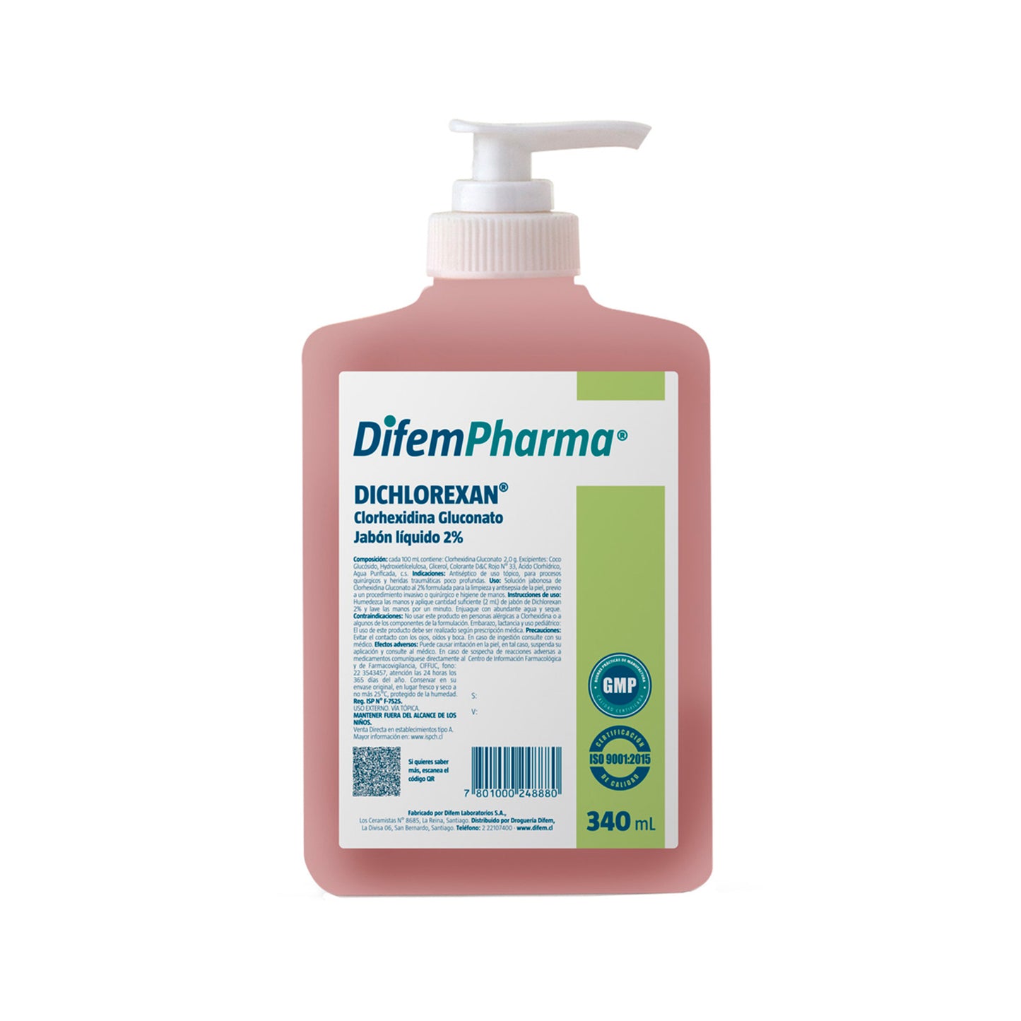 Dichlorexan 2% Jab x 340 Cc Difem (Clorhexidina)