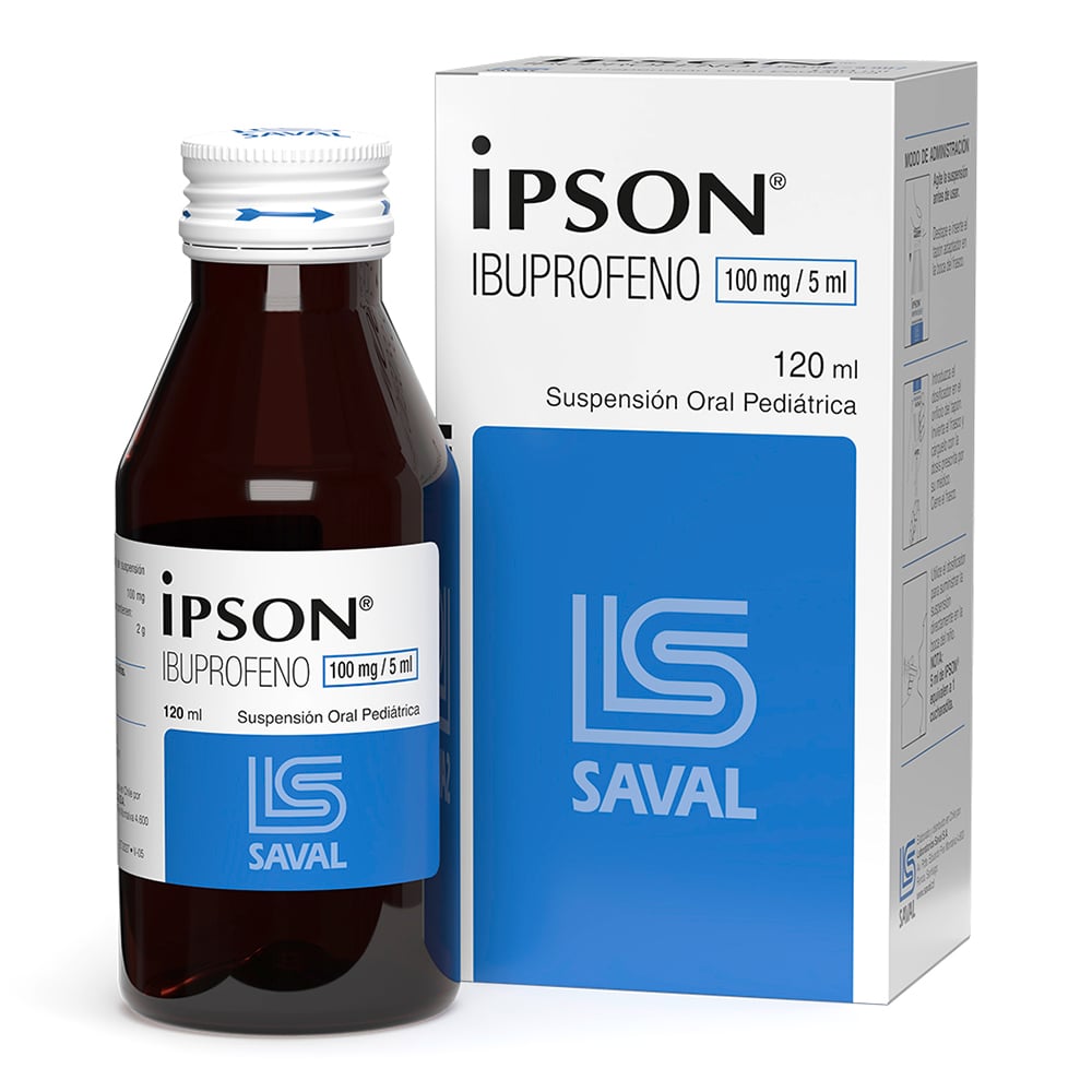 Ipson Ped Sus 100 mg x 120 ml (Ibuprofeno)