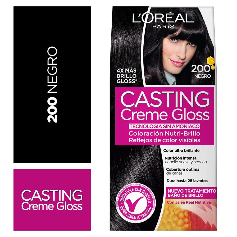 Casting Creme Gloss Negro Jalea Real N 200 (Coloracion)