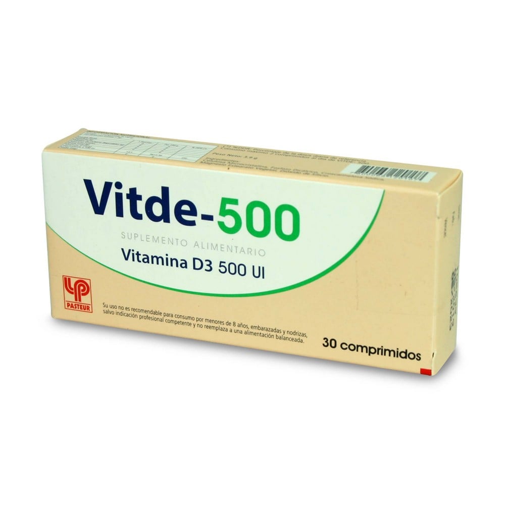 Vitde Comprimidos 500 mg x 30 (Vitamina D3)