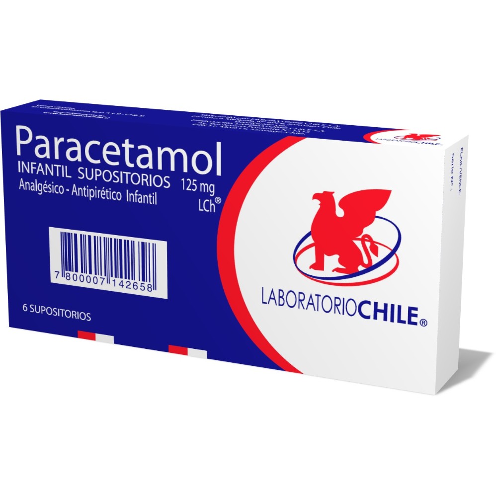 Paracetamol Inf Supositorios 125 mg x 6 Chile