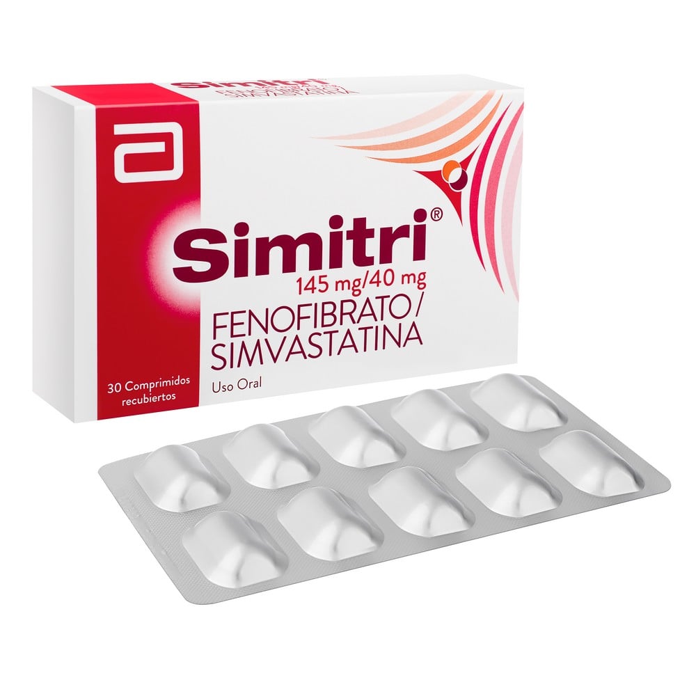 Simitri Tabletas 145mg/40 mg x 30 (Fenofibrato / Simvastatina)