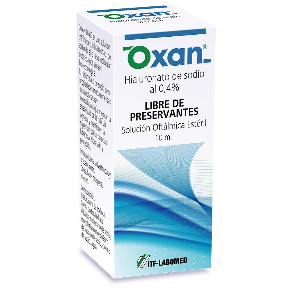 Oxan Solución Oftálmica 0,4% x 10 ml (Hialuronato De Sodio)