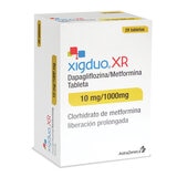 Xigduo Xr Tabletas 10 mg/1000 mg x 28 (Dapagliflozina/Metformina)