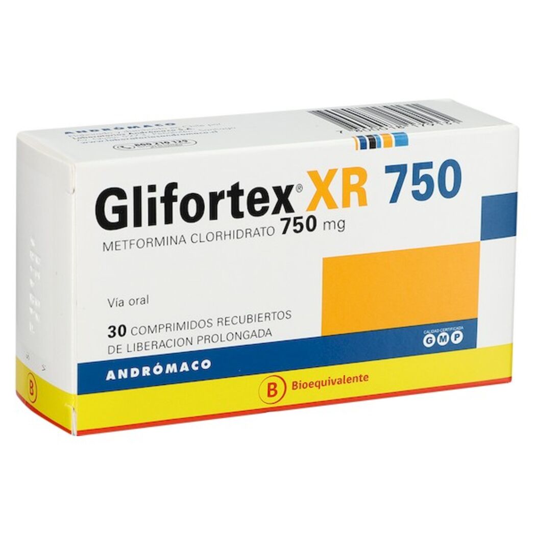 Glifortex Xr Comprimidos 750 mg x 30 (Metformina)