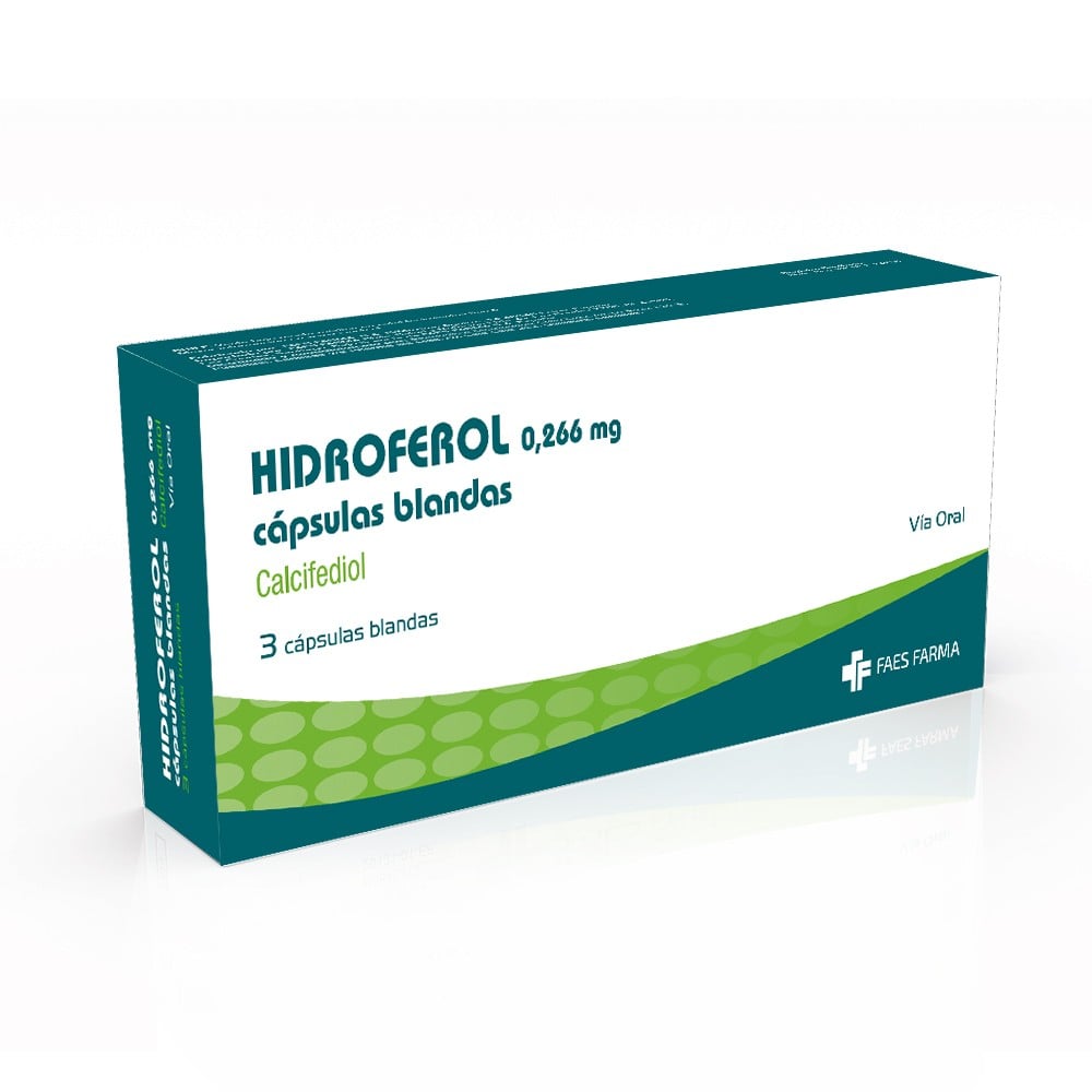Hidroferol Cápsulas 0,266 mg x 3 (Calcifediol)