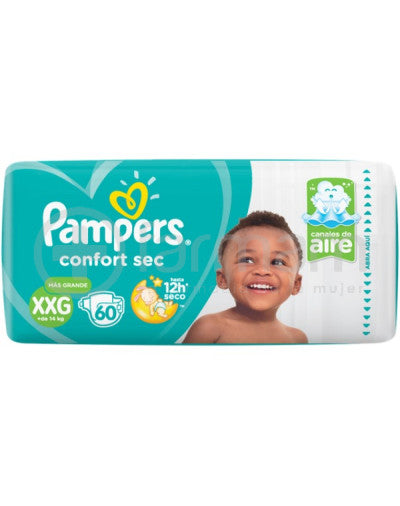 Pampers Bebe Confort Sec Xxg Panal x 16 (Pañal Infantil)