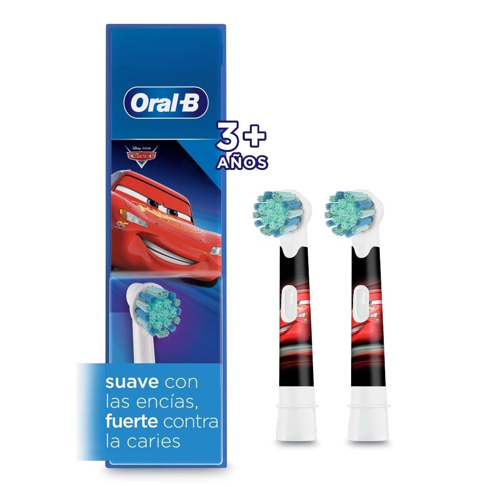 Oral B Cabezales De Repuesto Cepillo Electrico Diseny Cars x 2 Unidades