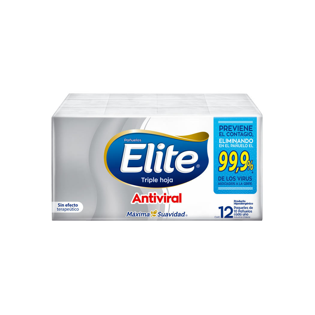 Elite Panuelos Facial 90 Unidades x 3 Pack (Pañuelos)