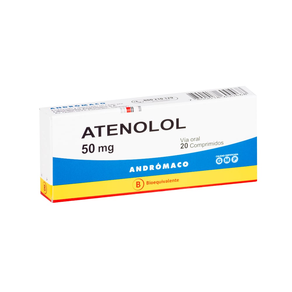 Atenolol Comprimidos 50 mg x 20 And