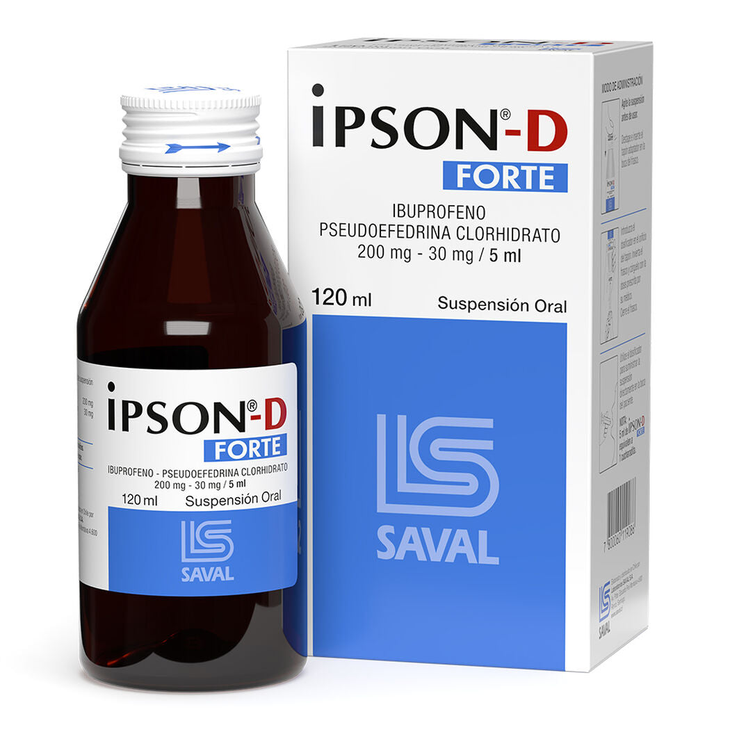 Ipson-D Fuerte Sus x 120 ml (Ibuprofeno/Pseudoefedrina)