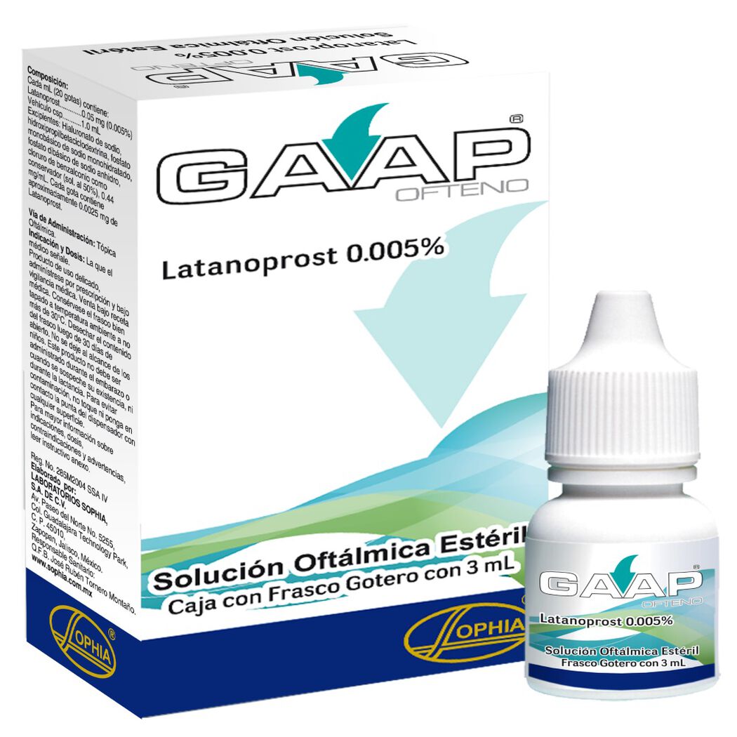 Gaap Solución Oftálmica 0,005% x 3 ml (Latanoprost)