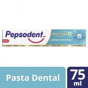 Pepsodent Integral 18 Pasta Dental Limpieza Profunda x 75ml