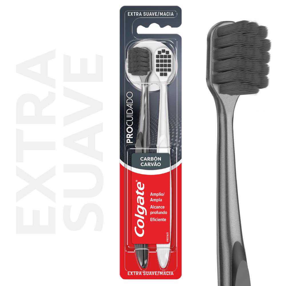 Colgate Cepillo Procuidado Carbon Es x 2 Unidades (Charcoal)