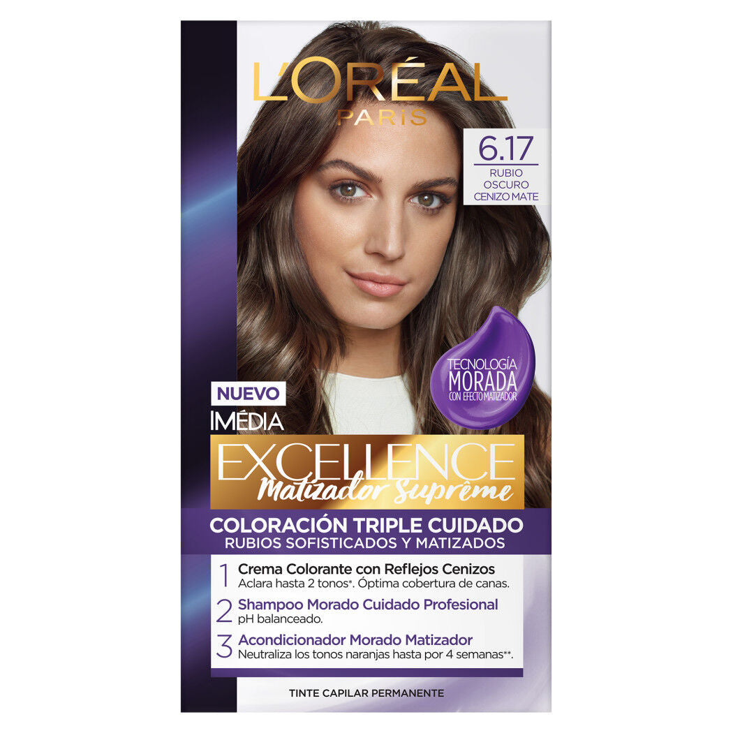 Excellence Tinte Purple 6.17 Rubio Oscuro (Coloracion)