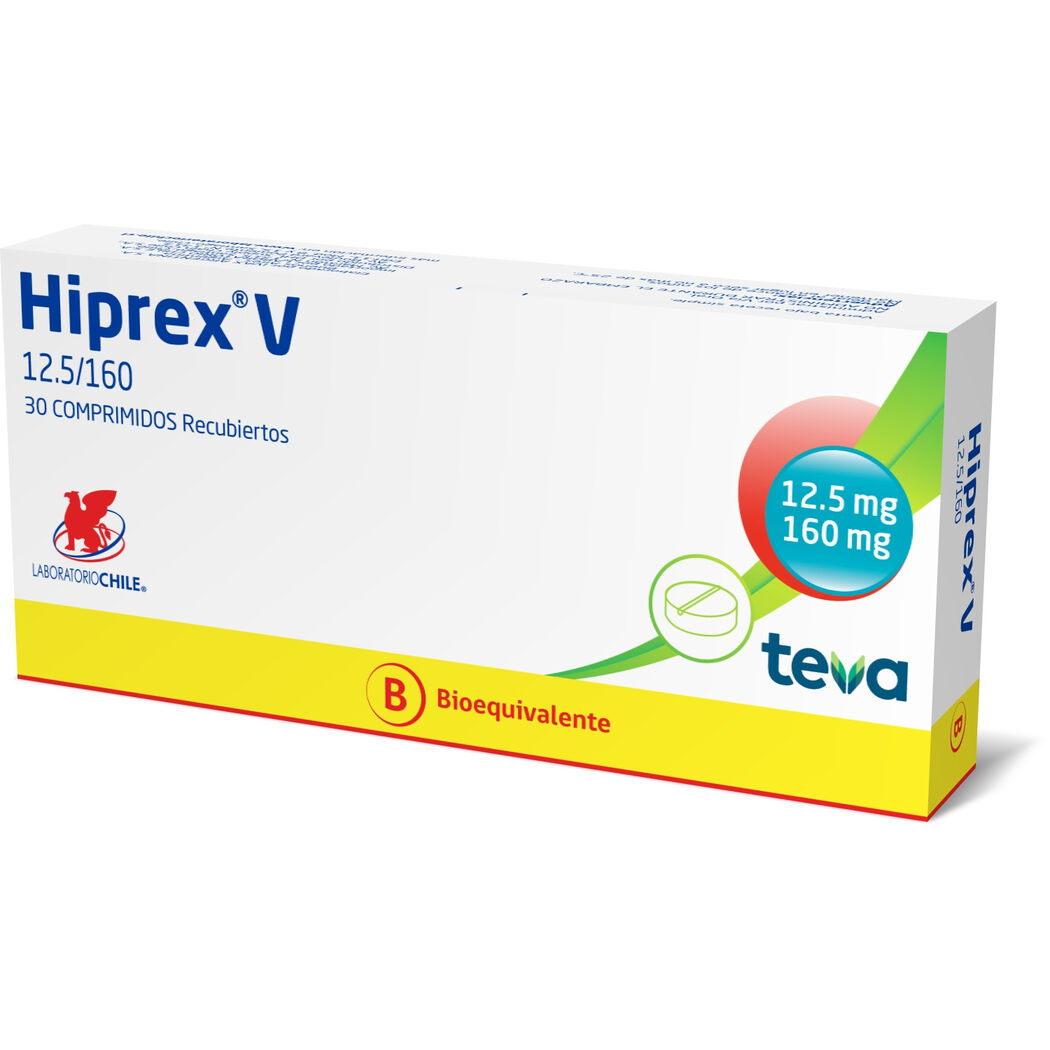 Hiprex V Comprimidos 25/160 mg x 30 (Clortalidona/ Valsartan)