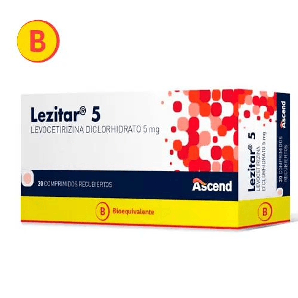 Lezitar Comprimidos 5 mg x 30 (Levocetirizina)