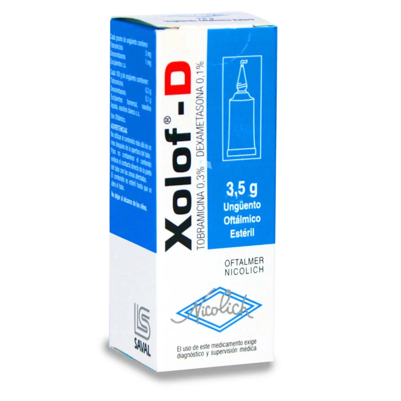 Xolof-D Ungüento Oftálmica x 3,5 Gr (Tobramicina/Dexametasona)