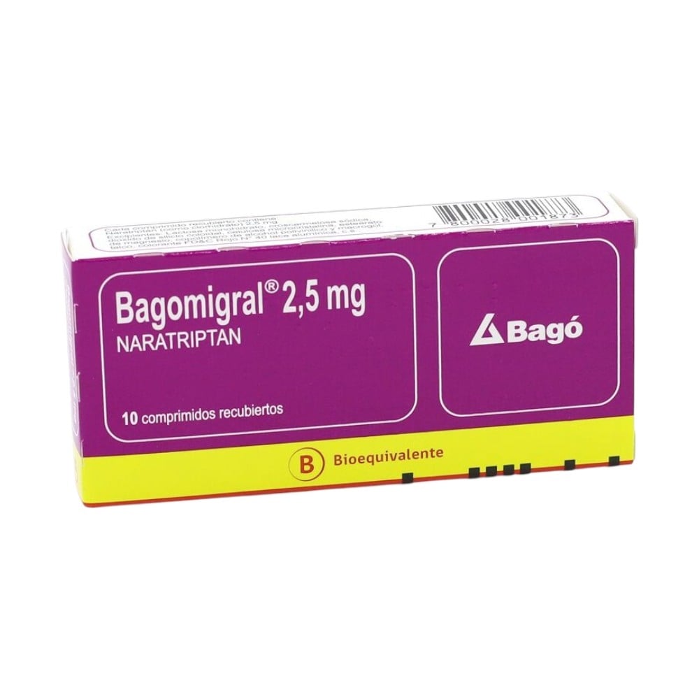 Bagomigral Comprimidos 2,5 mg x 10 (Naratriptan)
