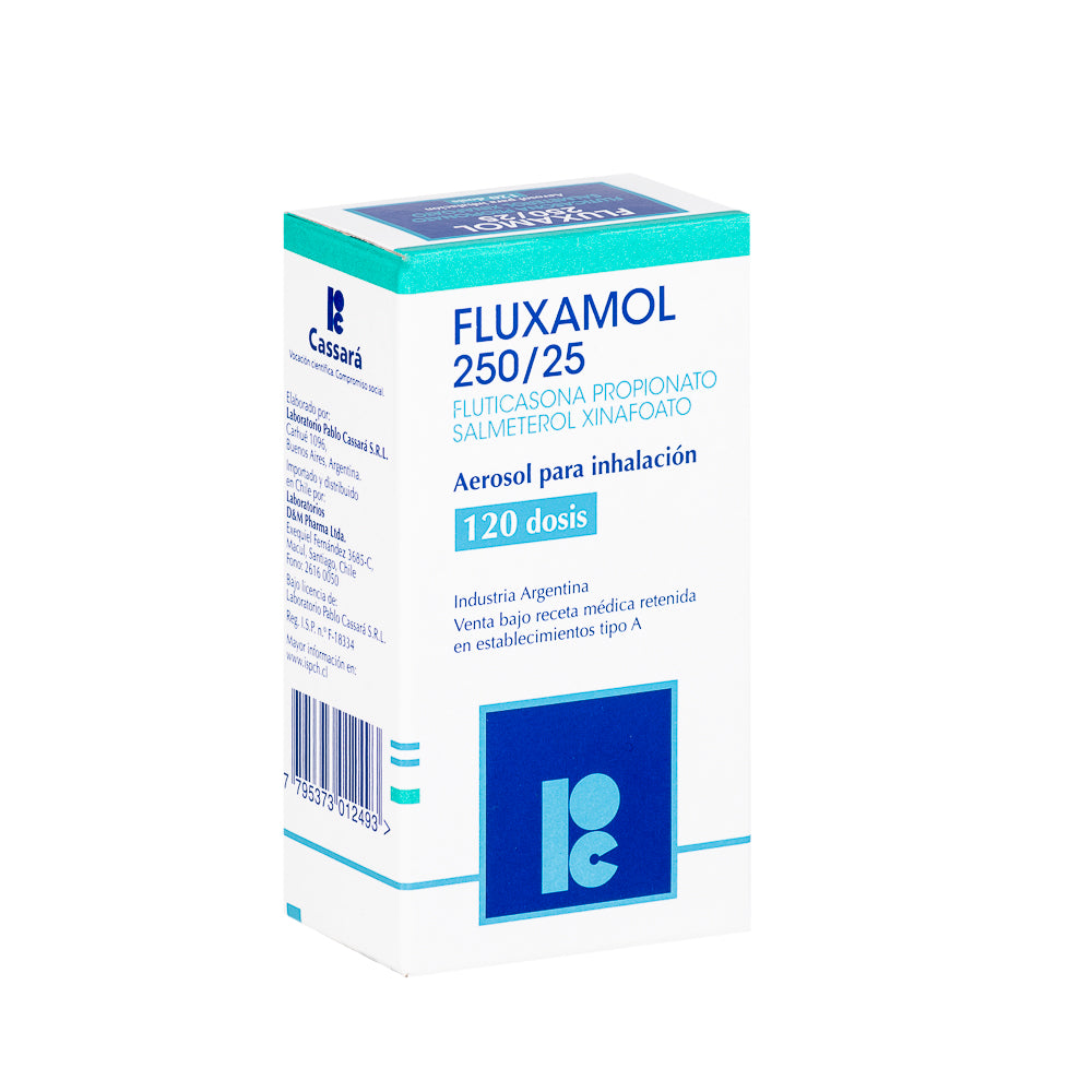 Fluxamol Hfa Inh 250/25 x 120 Dss (Fluticasona/Salmeterol)
