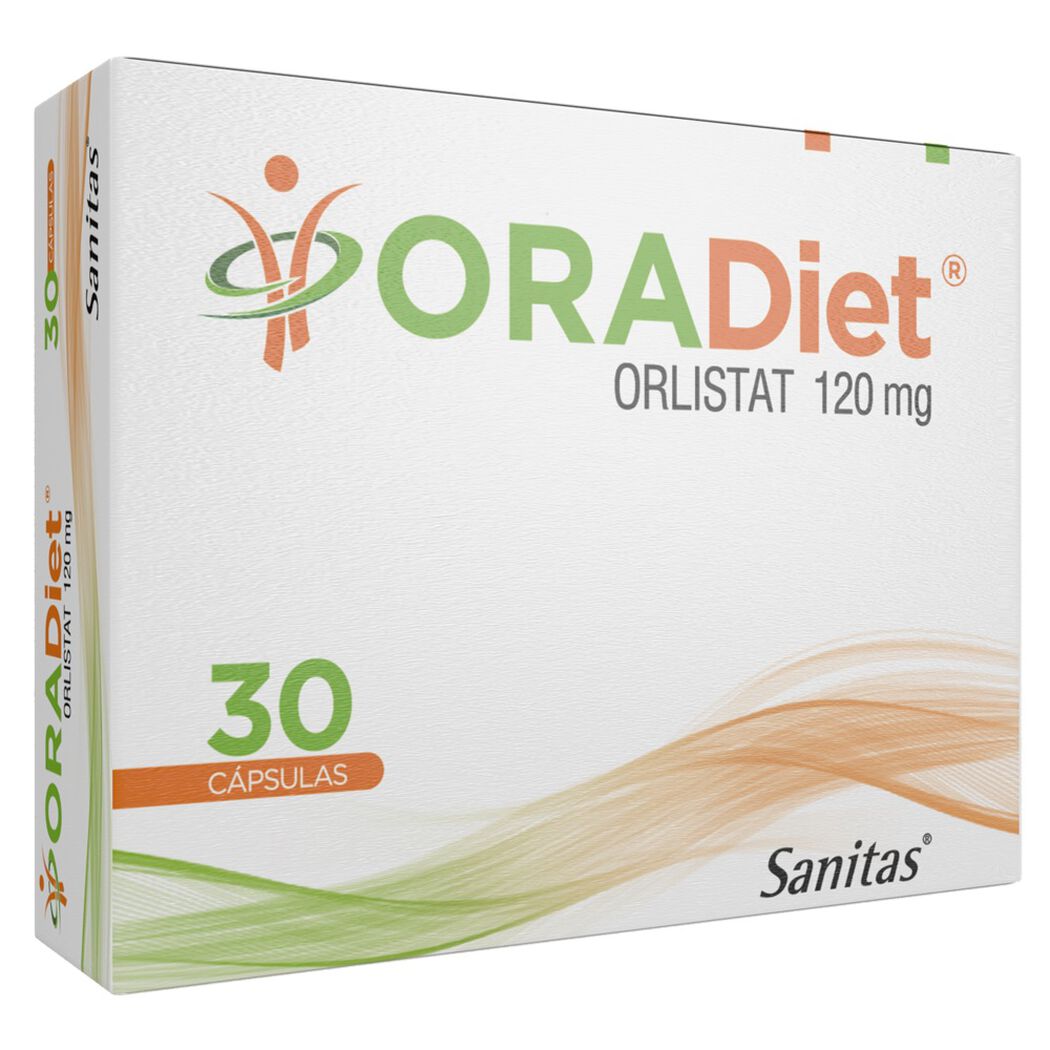 Oradiet Cápsulas 120 mg x 30 (Orlistat)
