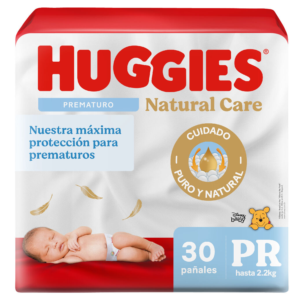 Huggies Puro Y Natural Prematuro x 30 Unidades (Pañal Infantil)