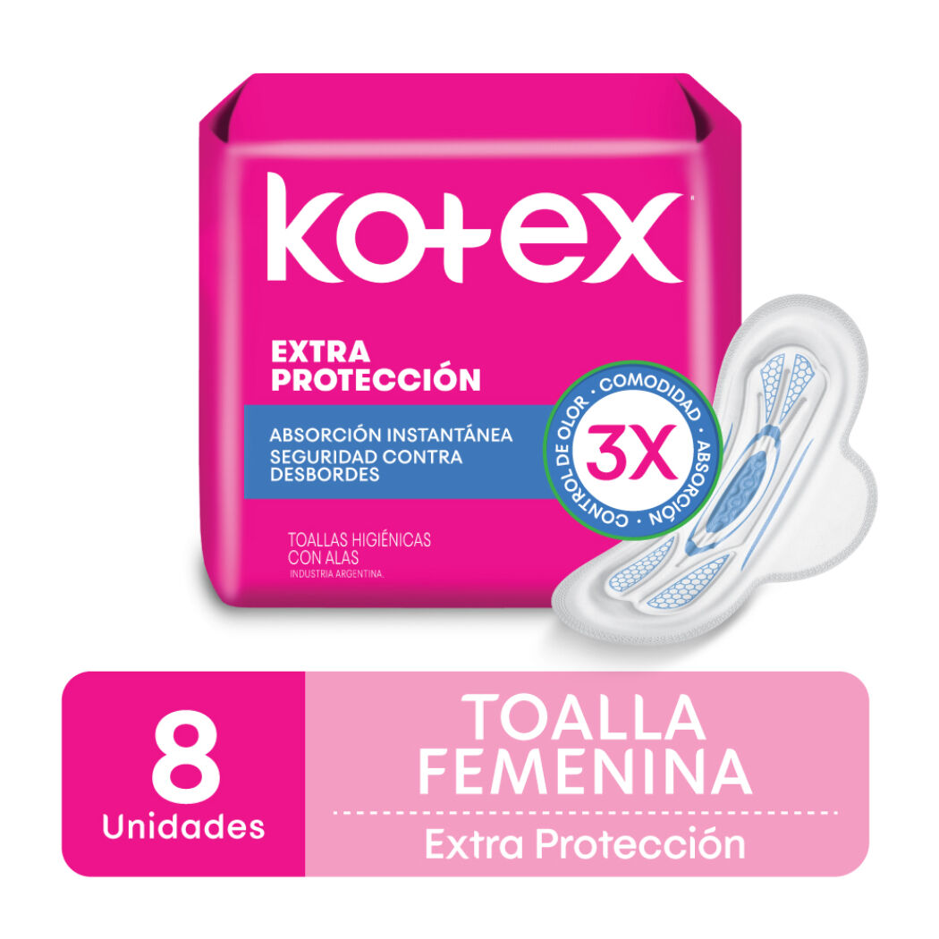 Kotex Toa Noct Tela C/A x 8 Unidades