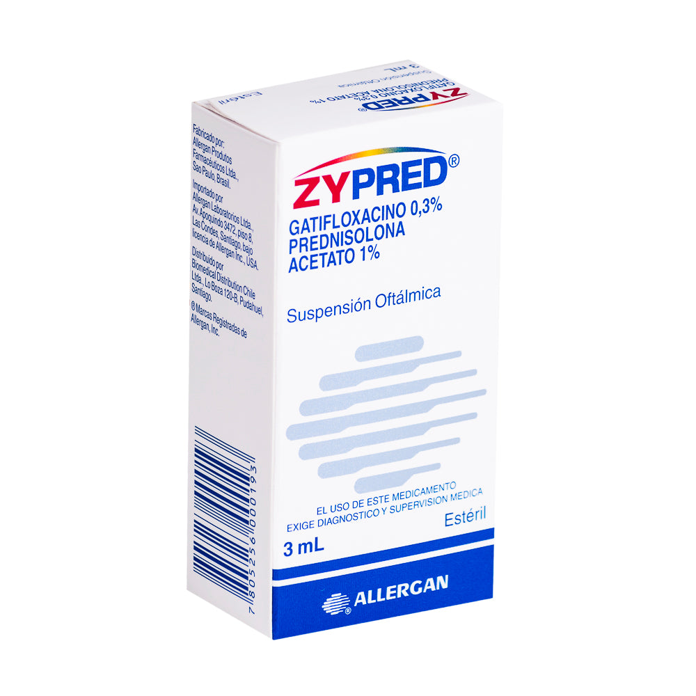 Zypred Sus Oftálmica x 3 ml (Gatifloxacino/Prednisolona)