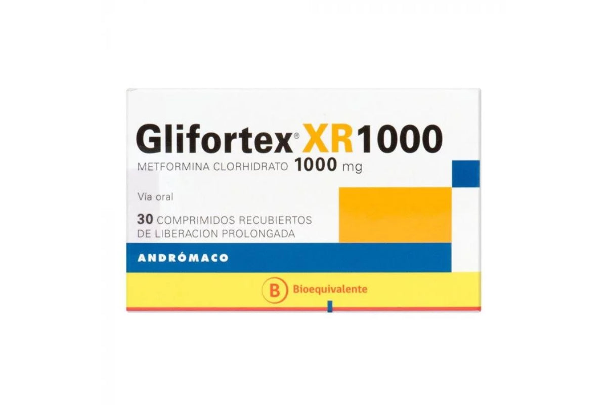 Glifortex Xr Comprimidos 1000 mg x 30 (Metformina)