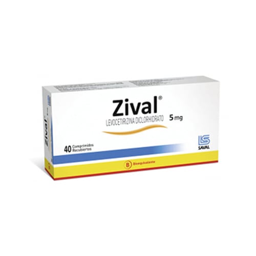Zival Comprimidos 5 mg x 40 (Levocetirizina)