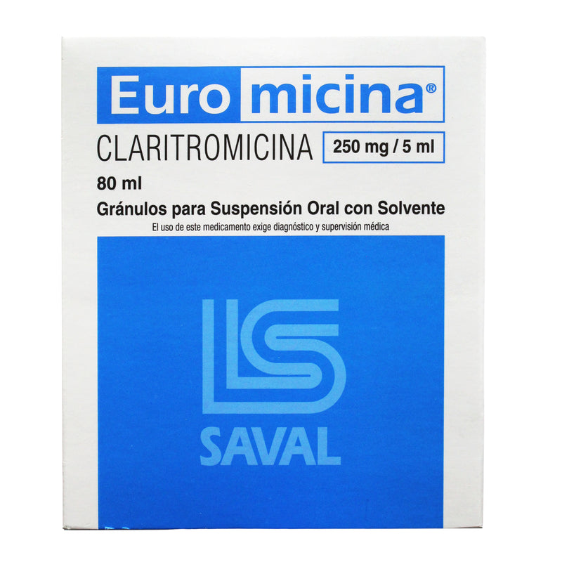 Euromicina Sus 250 mg x 80 ml (Claritromicina)