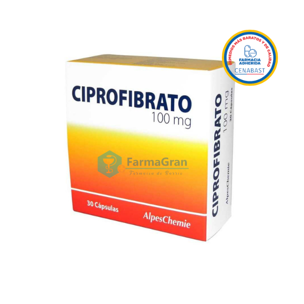 Ciprofibrato Cápsulas 100 mg x 30 Alpes Chemie