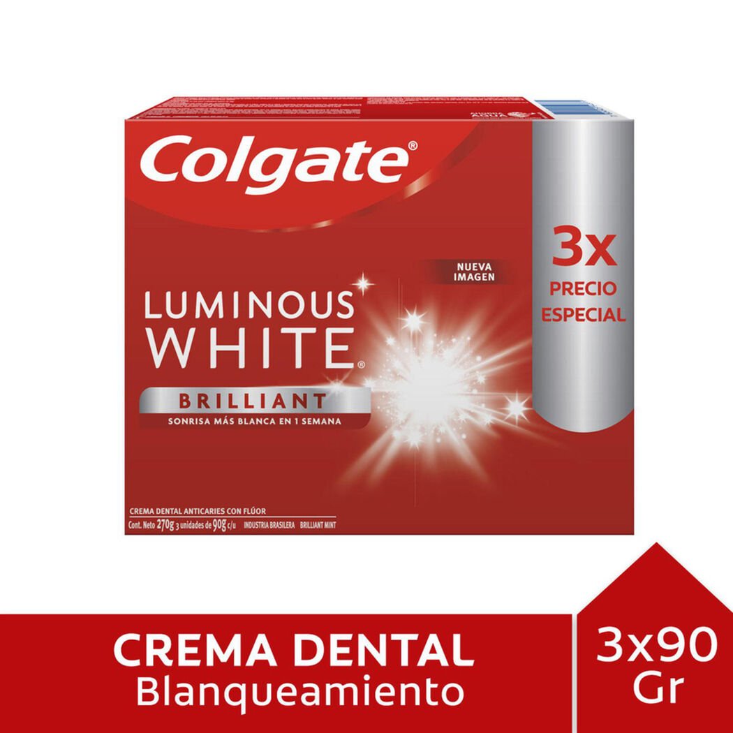Colgate Luminous Wihte Brillant x 75 grs x 2 Unidades
