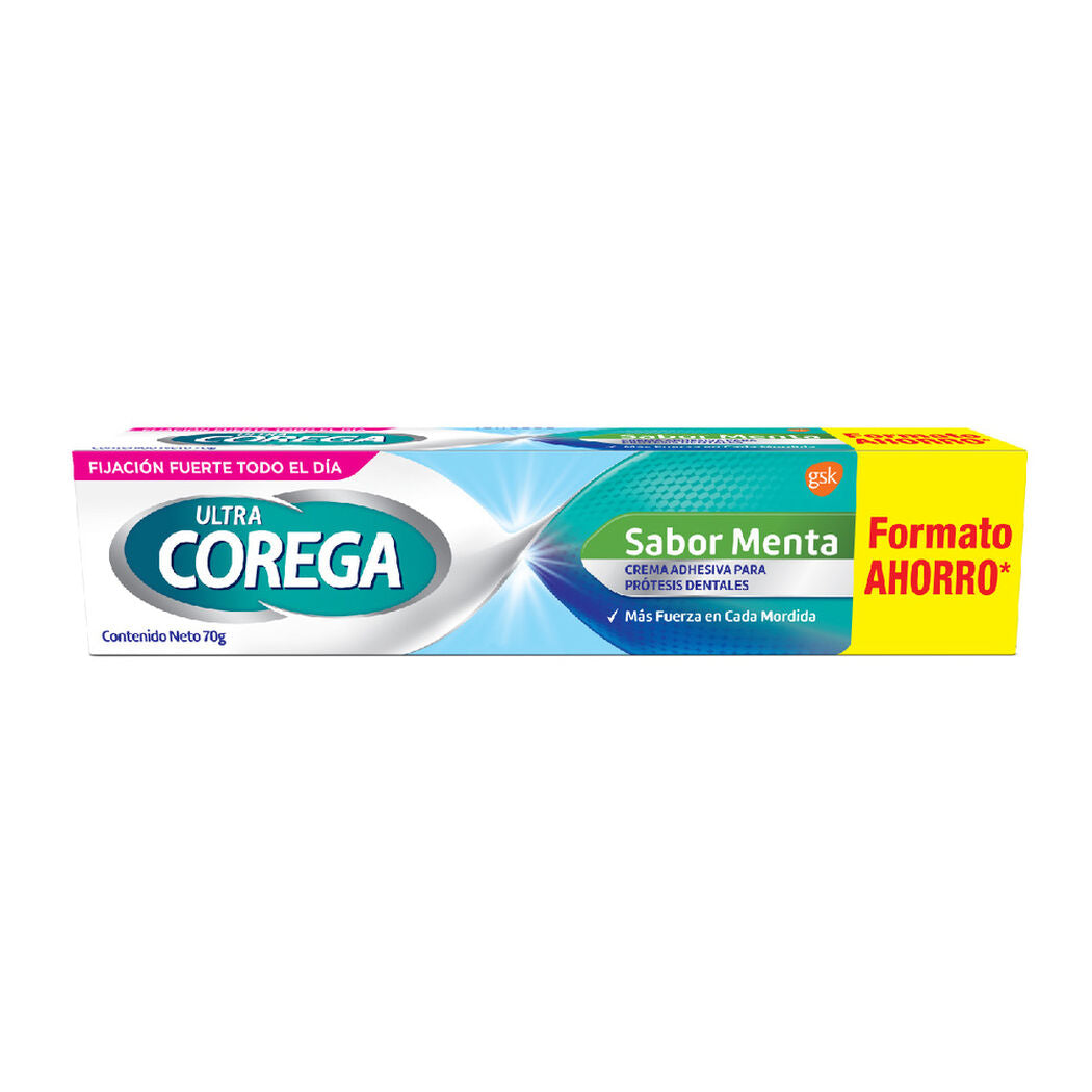 Corega Ultra Menta Crema Adhesivo x 70 Gr (Adhesivo Dental)