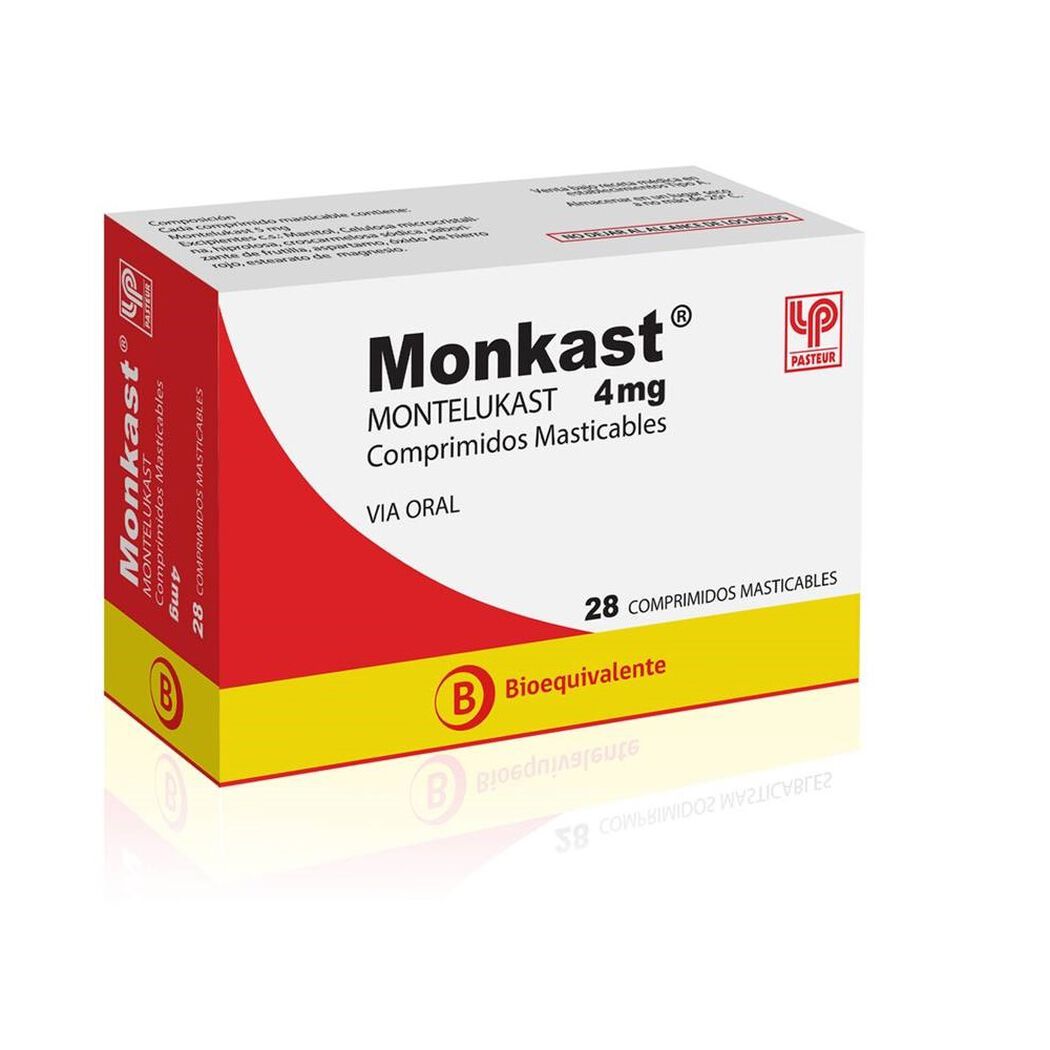 Monkast Comprimidos Mas 4 mg x 28 (Montelukast)