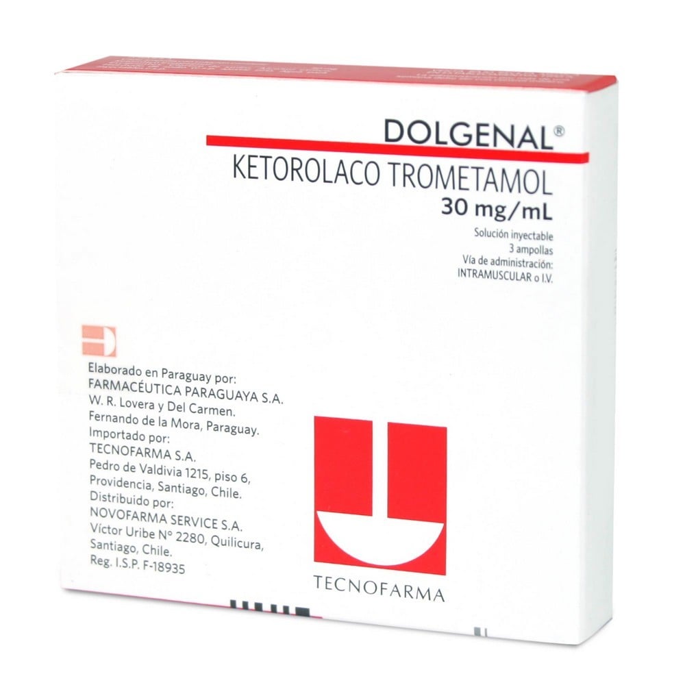 Dolgenal Amp 30 mg x 3 Amp (Ketorolaco)