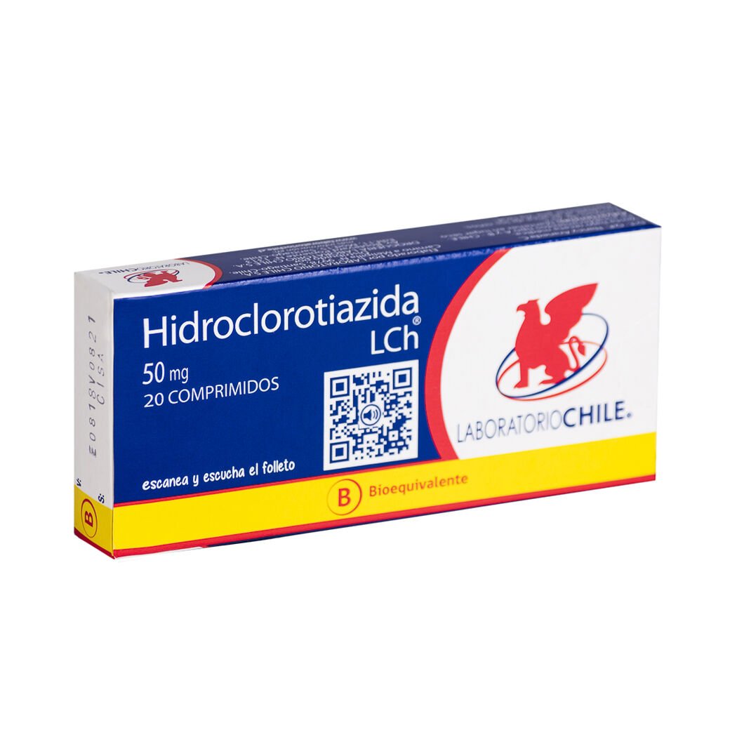 Hidroclorotiazida Comprimidos 50 mg x 20 Chile