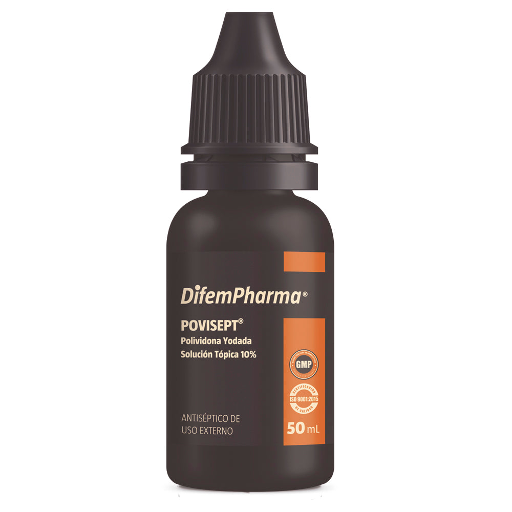 Povisept Solución 10% x 50 ml (Polividona Yodada)