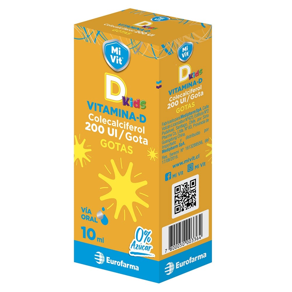 Mi Vit D 200 Ui Gotas x 10 ml (Vitamina D3)