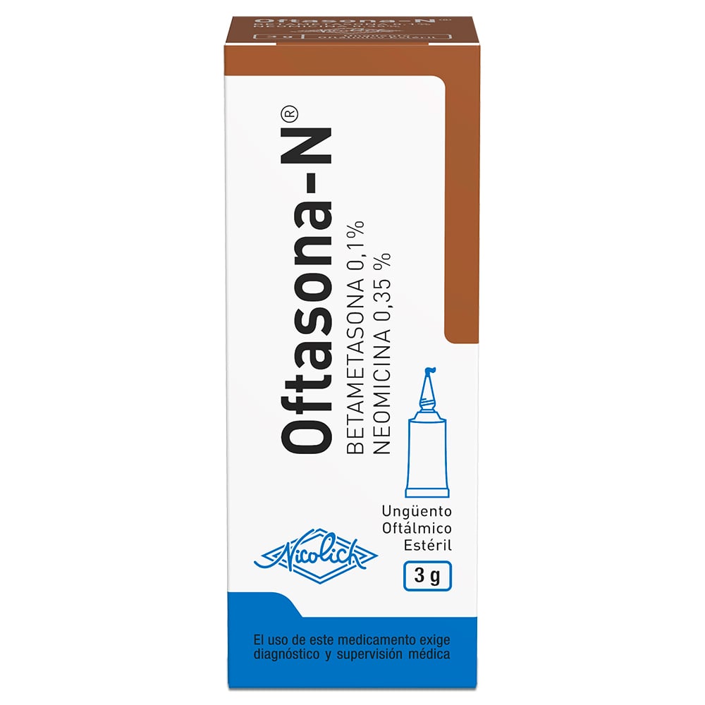 Oftasona-N Ungüento Oftálmica x 3 Gr (Betametasona/Neomicina)