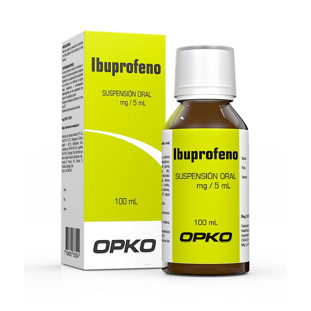 Ibuprofeno Sus 200 mg/5 ml x 100 ml Opko