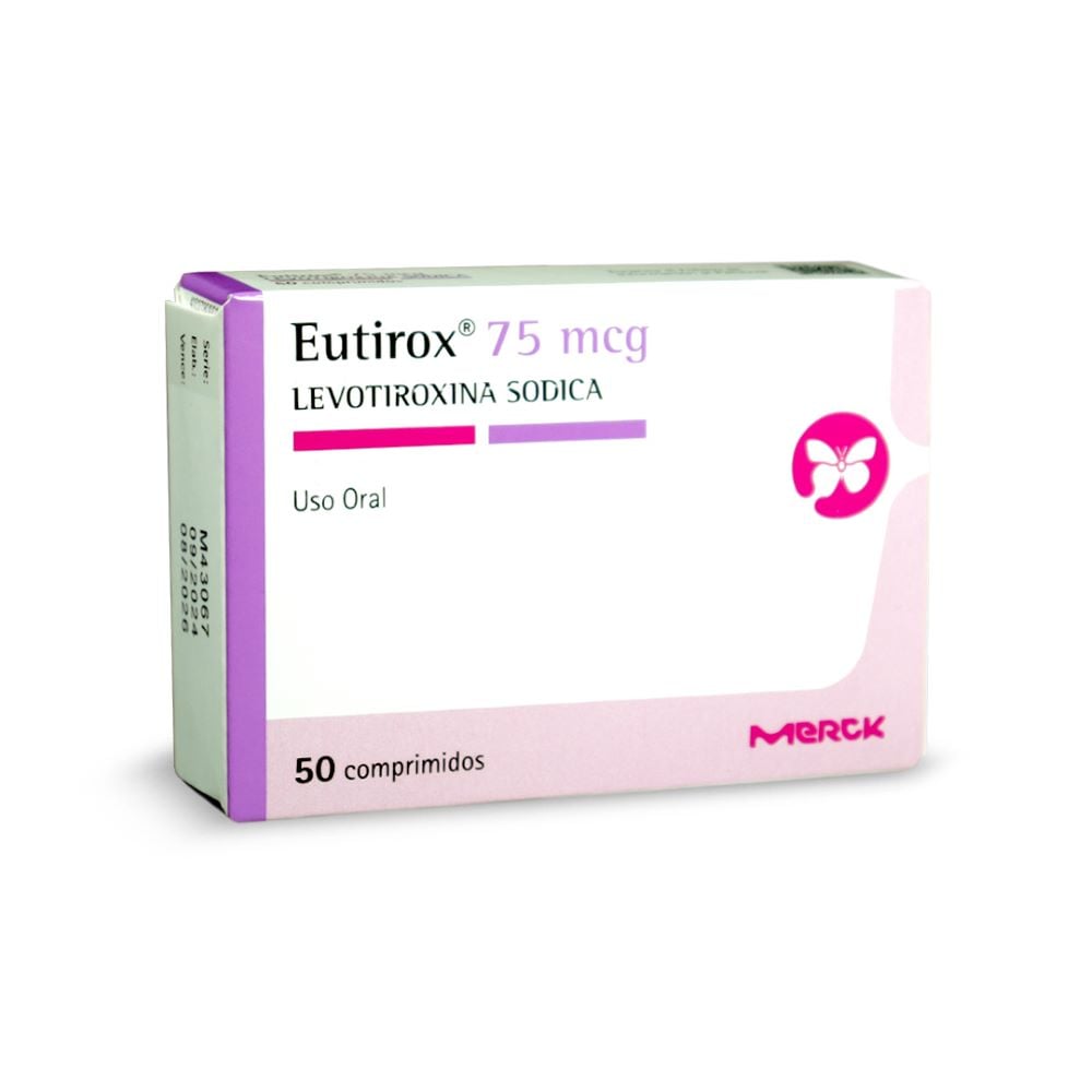 Eutirox Comprimidos 75 mcg x 50 (Levotiroxina)